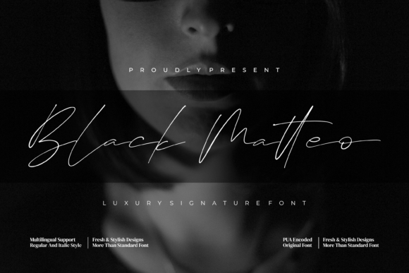 Black Matteo: A Modern Script Font for Elegant Design