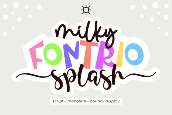 Milky Splash: A Playful Font Trio for Creative Projects