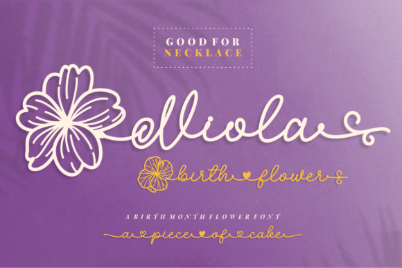 Viola Birth Flower: A Script Font with Elegant Charm